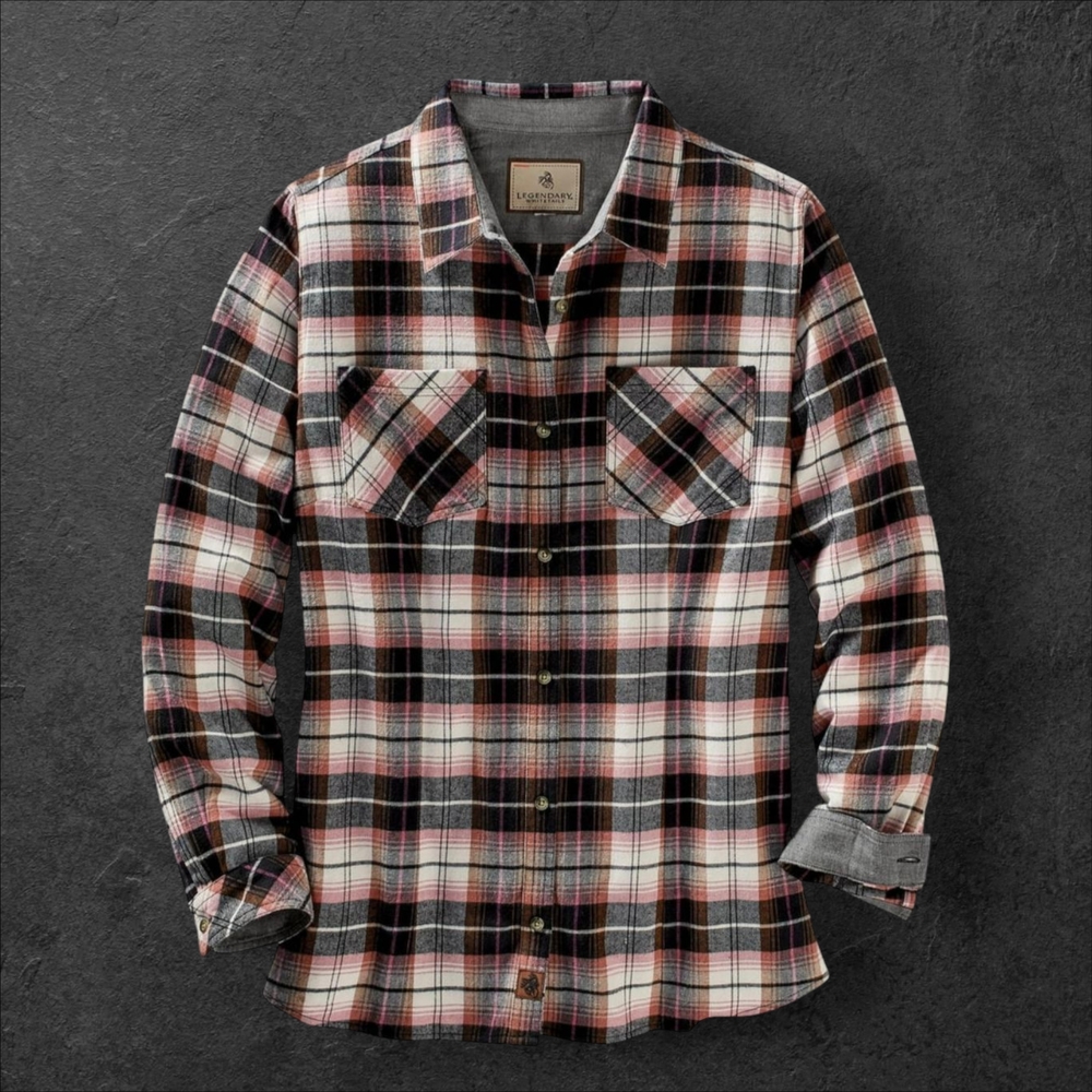 Legendary Whitetails Black and White Plaid Shirt